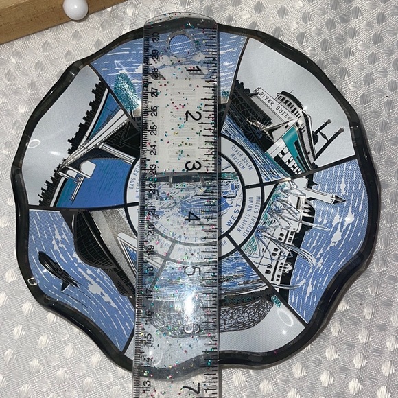 Vintage St. Louis Landmarks Souvenir Glass Plate Houze Art 1960s. - Picture 4 of 5